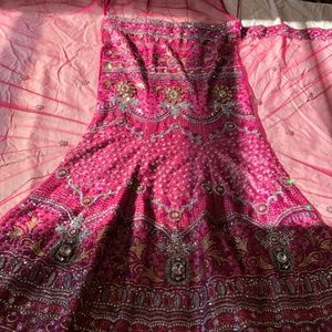 Jewel Pink Lehenga Sari with blouse